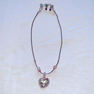 Brighton Floral Necklace and Matching Earrings